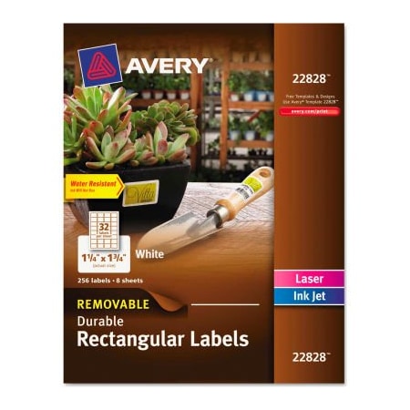 Avery Multipurpose Label, 1 1/4" Label W, 32 Labels per Sheet White 22828